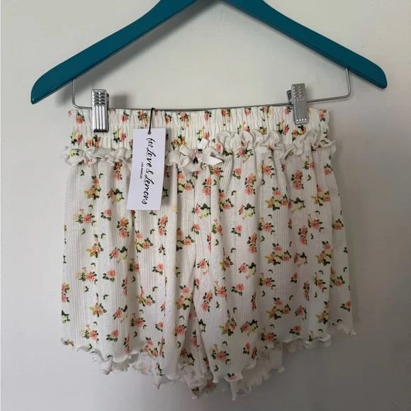 For Love And Lemons Lola Pointelle Crop Top & Shorts (NWT) - Picture 8 of 9